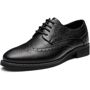 Bruno Marc Women's Classic Oxfords Lace Up Business Formal Wingtip Brogue Dress Shoes (9, Black)