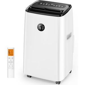 14000 BTU Portable Air Conditioners Cools Up to 700 Sq.Ft, 3-in-1 Energy Efficient Portable AC Unit with Remote Control,Dehumidifier Fan,Smart Quiet Sleep Mode,Timer,Auto Swing,for Room Bedrooms