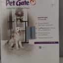 MidWest Homes for Pets 39-Inch High Walk-Thru Pressure Mounted Steel Dog Gate, Expands to 38 Inches Wide, Includes 3-inch Extensions, Textured Graphite