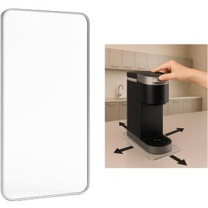 Transparent Acrylic Coffee Maker Slider Tray  Slider Tray for Countertop, Compatible with Keurig Single Serve K-Cup Pods Coffee Maker K-Mini & K-Express, Perfect Fit for Single-Serve Machines