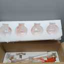 KSANA Gold Chandeliers for Dining Room, Modern 4-Light Large Hanging Light Fixtures with Globe Clear Glass Shade for Kitchen, Foyer, Bedroom and Living Room