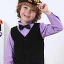 A&J DESIGN Baby Boy Driver Cap, Toddler 2pcs Newsboy Cap & Bow Tie 3 Months - 8 Years (12-24 Months, Pumpkin)