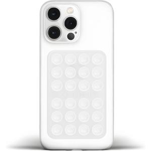 2 x Anteel Medium-Sized Silicone Suction Phone Case Adhesive Mount, Enhanced Suction Power and Upgraded Thickened Sticky Phone Grip, Durable, Hands-Free Sticky Phone Holder, 2.28"x3.46" (Translucent)