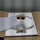 Mid Century Wall Lighting, White Glass Globe Wall Sconce Lighting, Classic Crescent Shape, Gold Finished, Bathroom Vanity Lights for Living Room Bedroom, Set of 2