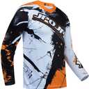 Mountain Bike Jersey for Men, Long Sleeve Dirt Bicycle Shirt for Motorcycle Motocross BMX Moto Mx ATV Riding Off Road (11o)