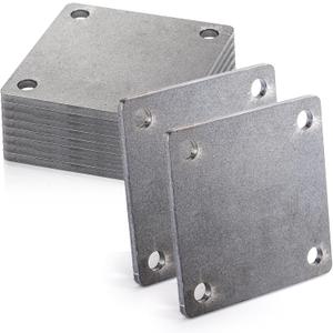 8 Pack Steel Plate with Holes, 4'' x 4'' Flat Metal Plate, Laser Cut A36 Hot Rolled Mild Steel with Smooth Edges, Weldable Paintable Square Metal Sheets for Magnets, Industrial Use 8 Pack Steel Plate with Holes, 4'' x 4'' Flat Metal Plate, Laser Cut A36 Hot Rolled Mild Steel with Smooth Edges, Weldable Paintable Square Metal Sheets for Magnets, Industrial Use