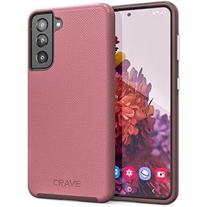 Crave for Galaxy S21 Case, Shockproof Protection Dual Layer Case for Samsung Galaxy S21, S21 5G (6.2 inch) - Berry