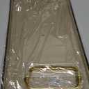 Acrylic Serving Tray with Handles Ottoman Countertop Decorative Tray Serving Tray Spill-Proof Tray for Coffee Table Living Room Bedroom16 x 9 x 0.8 inches (Amber)