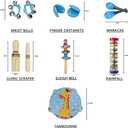 Musical Instruments Set: Music Montessori Percussion - Educational Musical Set with Storage Bag (Blue)