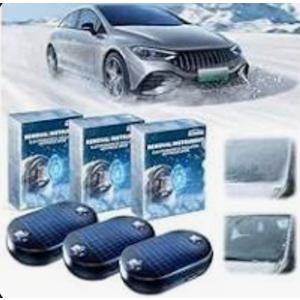 ptoso 3PCS Electromagnetic AntiFreezing Device  Car Interference Antifreeze Device, Electromagnetic Snow Melter Car Defroster  Solar & Rechargeable, Safe for Car Electronics, Easy to Install