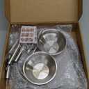 LIAISIMI 3 Tier Silver Metal Cupcake Stand Holder,Stainless Steel Cup Cake Stand Tower with Tiered Serving Tray and Base for Parties,Weddings,Birthdays and Any Festivals and Celebrations(2 Pack)