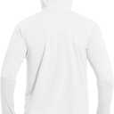 Sun Shirt UPF 50+ Men's Fishing Long Sleeve UV Protection Hoodie Hiking Rash Guard Swimming Running L