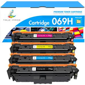 069H 069 Toner Cartridge Set: Compatible Replacement for Canon MF753Cdw Toner Cartridges 069 069H for Canon imageCLASS MF753Cdw MF751Cdw LBP674Cdw Printer Ink B/C/Y/M 4 Pack