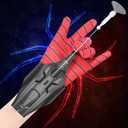Spider Web Shooter Toy 2.0 Upgrade,Spider Silk Launcher Wrist Toys, Realistic Web Launcher String, Cool Gadgets String Gloves Shooters Toy for Superhero Role-Play (Black)