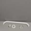 20 Inch Anti Slip Shower Grab Bar Oil Rubbed White 1.25" Diameter,Munzong Bathroom Grab Bar, Knurled Bathroom Balance Bar,Safety Hand Rail Support Handicap Elderly Senior Assist Bath Handle