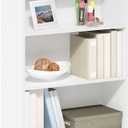 Furinno PASIR Book Shelf, 4-Tier Bookshelf, Bookcase with Open Shelf, 9.4 x 23.6 x 41.7, for Living Room, Bedroom, Home Office, White