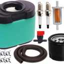 HOODELL 792105 Air Filter 696854 Oil Filter Kit Compatible with 407777 445877 Engine John Deere D170 Z425 Lawn Mower, Replace MIU11515 Air Filter
