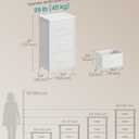 SONGMICS Dresser for Bedroom, Small Dresser with 3 Fabric Drawers