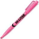 7 x Avery Hi-Liter Pen-Style Highlighters, Fluorescent Pink Ink, Chisel Tip, Pink/black Barrel, Dozen
