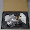 1 Pack Crystal Knobs Antique Brass Door Knob Interior Privacy Door Knob for Bedroom and Bathroom Glass Door Knob