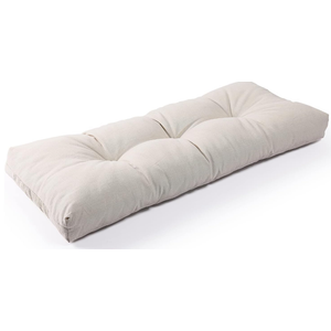 SUNROX LokGrip Non Slip Tufted Memory Foam Bench Cushion, FadeShield Water Resistant Durable Thicken Outdoor/Indoor Bench Seat Pads 30x14x4 inch, Cream