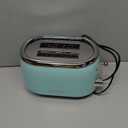 Mueller Retro Toaster 2 Slice with 7 Browning Levels and 3 Functions: Reheat, Defrost & Cancel, Stainless Steel Features, Removable Crumb Tray, Under Base Cord Storage, Turquoise
