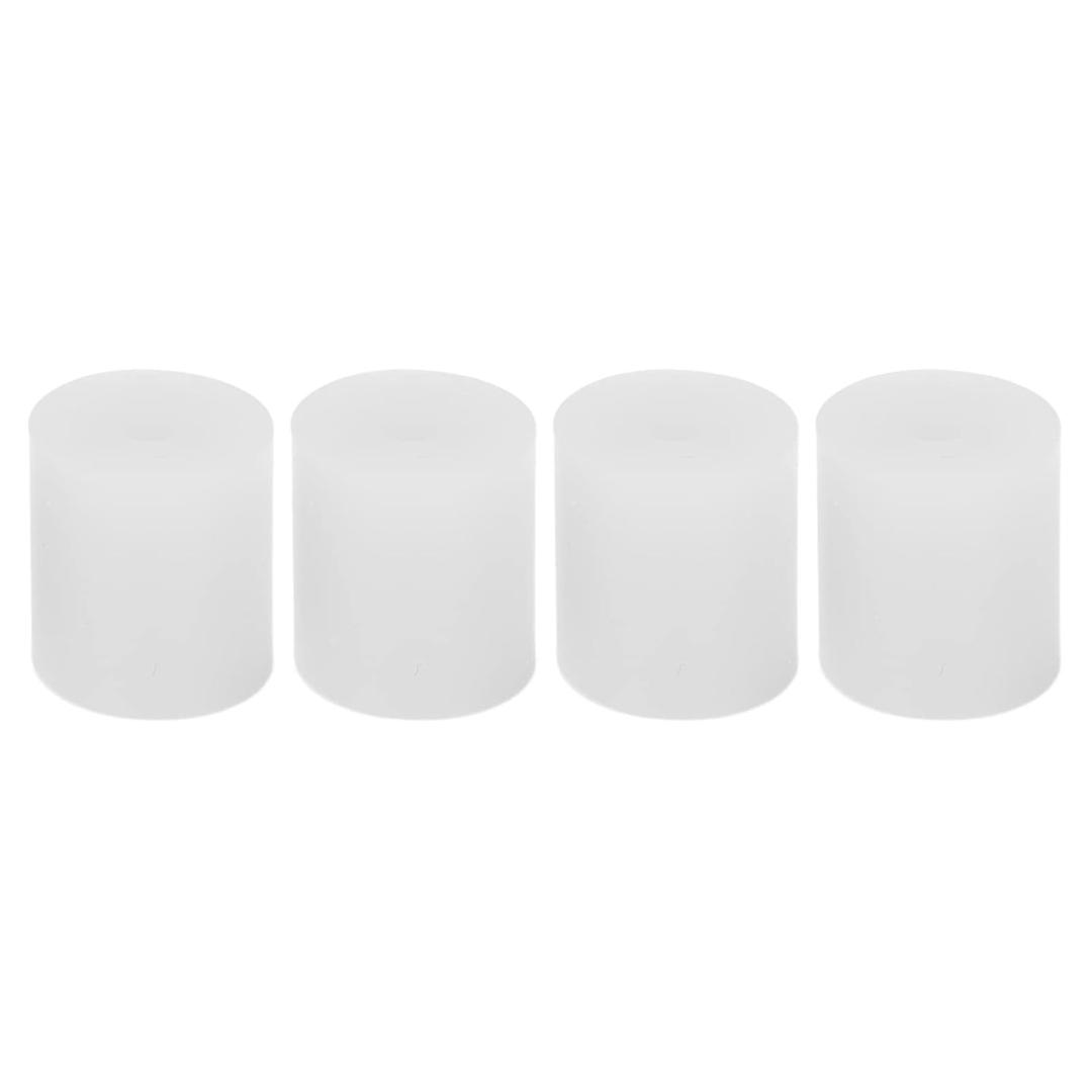 4Pcs 3D Printer Heat Bed Leveling Parts, 16mm Heat Bed Mounts Column, Silicone Column Solid Mounts, Stable Hotbed Tool Heat Resistant Buffer for I3 Plus A8 D9 (White)