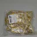 SHENLIU 30Pcs Gold Napkin Rings Set, Semicircle Metal Gold Napkin Holder Buckles Modern Serviette Buckles Metallic Adornment for Table Kitchen Dinner Party Wedding Christmas Valentine's Day