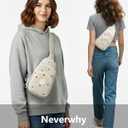 Corduroy Crossbody Sling Bag for Women, Cross Body Sling Chest Bag for Shopping (Strawberry)