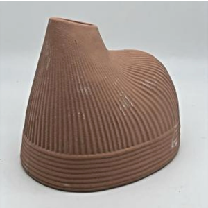 Porcelain Vase 8 x 6 x 7 Inch Beige