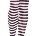 Leg Avenue Women's Nylon Striped Tights (Black)