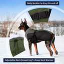 IECOii Extra Warm Reflective Adjustable Dog Jacket - Fleece Turtleneck Winter Coat for Dogs in Cold Weather, XL