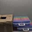 Novelinks Transparent 4" x 6" Photo Cases and Clear Craft Keeper with Handle, 16 Inner Photo Organizers & Photo Storage Box, Plastic Photo Storage Containers (Color - 2Pack)