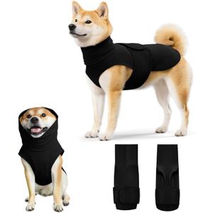 Dog Anxiety Calming Vest Adjustable Turtleneck Thunder Shirt Jacket for Fireworks, Separation, Vet Visits, Pet Hoodie for  Dogs XL