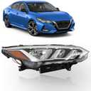 munirater Headlight Assembly Halogen Passenger Side Replacement for Sentra S S-V 2020 2021 2022 Headlamp 260106LB0A