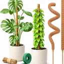 Craft911 Moss Pole Monstera Plant Support 2 Pack 28 Bendable Moss Pole Monstera Plant Support, Plant Stakes for Indoor Plants, Tall Plant Sticks Support for Climbing Plants
