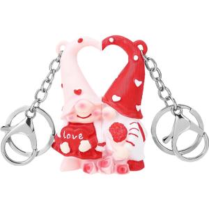 2pcs Valentines Gnomes Magnetic Keychain Matching Couple Gifts Valentines Gnome Gifts for Him and Her