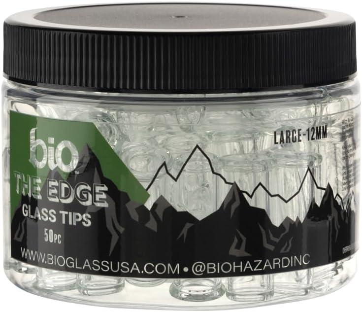 BIO Glass 'The Edge' 2 Pokes Glass Tips, 12mm - 50 Count