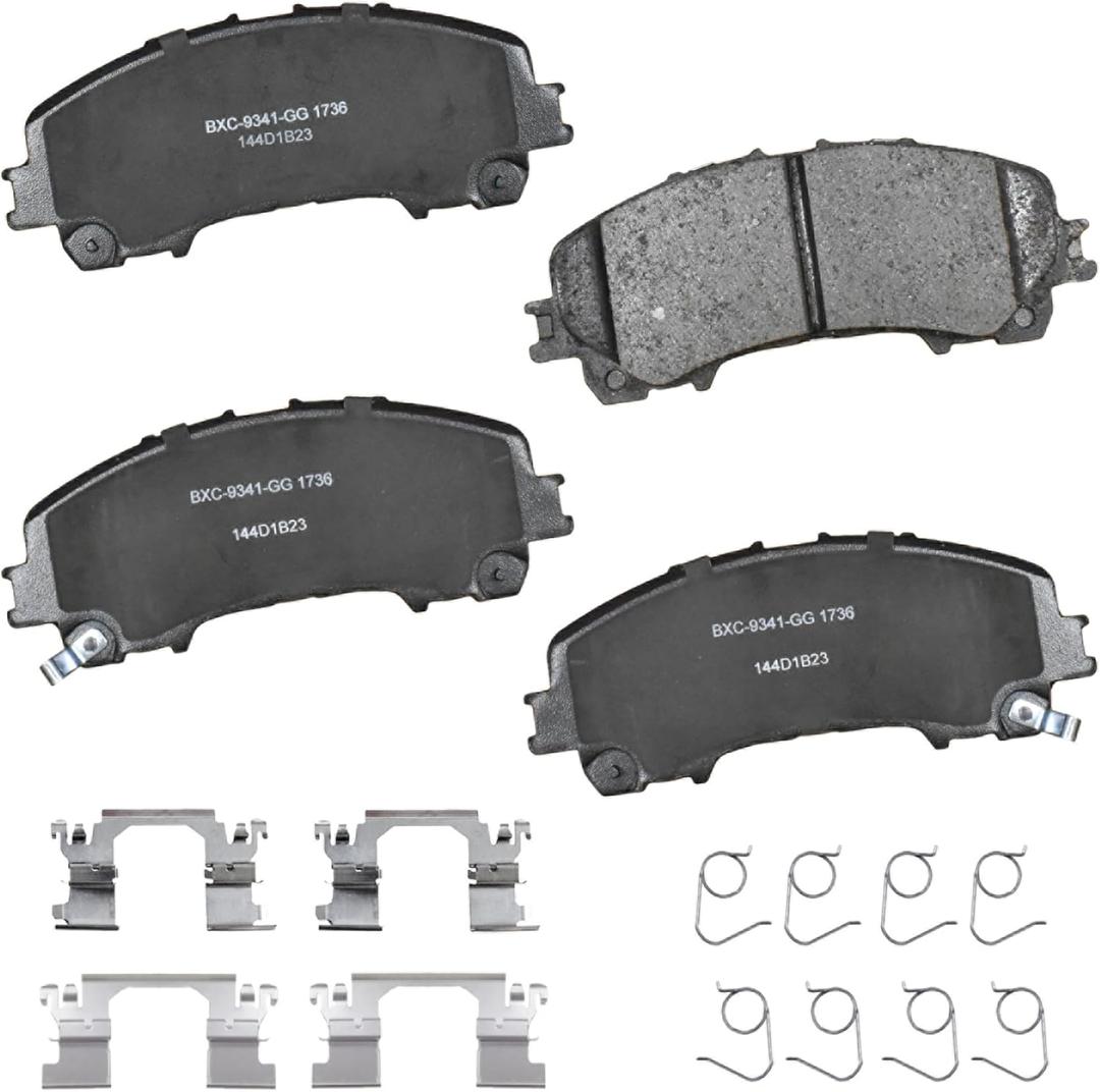 Bendix Premium SBC1736 Ceramic Front Brake Pads for INFINITI Q50 2014-2024, Q60 2016-2022, QX50 2016-2017, 2019-2025, QX55 2022-2025, Nissan Rogue 2014-2020, X-Trail 2015, 2017-2023 (2 Piston Caliper)