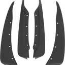 ECOTRIC Mud Flap Splash Guards Compatible with 2005-2013 Chevy Chevrolet Corvette C6 Replacement for 19170234 Complete Set Black Molded Mudguards Front Rear Kit Driver & Passenger Side 4 Pcs