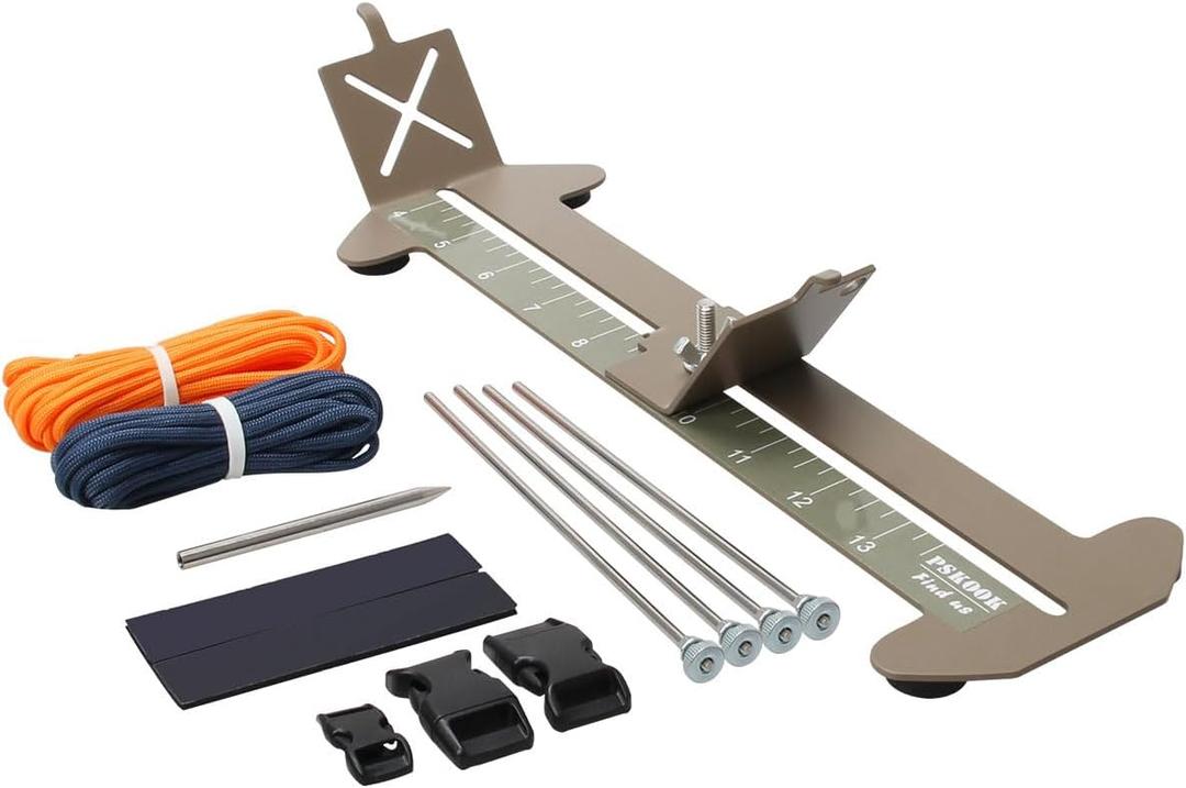 Catcan 2 in 1 Paracord Bracelet Jig, Paracord Jigs and Tools, Adjustable Length DIY Craft Bracelet Making Kit 4" to 13" with Free Cord and Buckles (khaki)