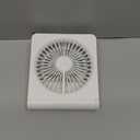 JISULIFE Small Desk Fan, Portable Travel with 4500mAh Battery, USB Rechargeable Folding Design for Flexibility, Strong Quiet Wind with 4 Speed Modes, Ideal Gifts for Office/Home/Camping - White