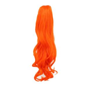 karlery Curly Clip In Thick Claw Drawstring Ponytail Multi-colored Hair Pony Tail Hair Extension (Orange)