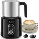 Detachable Milk Frother and Steamer, Dishwasher Safe Stainless Steel Milk Jug, 4-in-1 Electric Automatic Hot/Cold Foam Maker & Hot Chocolate Machine, 11.8oz/350ml, for Latte, Cappuccino