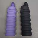 Collapsible Water Bottles Travel water bottle Sports Portable Sport Water Bottle Reusable Water Bottles comes with mountaineering Buckle 500ml silicone Water-proof camping water bottle