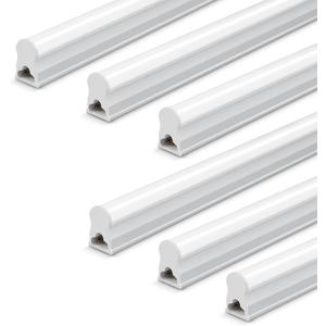 6 Pack T5 LED Shop Light, 4FT, 2200lm, 6500K Led Tube Lights Indoor, Ceiling and Under Cabinet Lighting, Plug in Bar Light for Room Garage Workshop, Corded Electric with ON/Off Switch