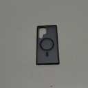 MILPROX Magnetic Case for Samsung Galaxy S24 Ultra, Free Screen Protector Compatible with MagSafe Metal Frame Lens & Button Translucent Matte Back Protective Phone Cover (Black)