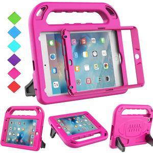 Kids Cases for iPad 10.2inch 9th/ 8th / 7th Generation, iPad Pro 10.5 inch & iPad Air 3, EVA Shockproof Handle Stand Kids Case for iPad 10.2" and 10.5'' (Rose)