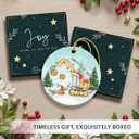 2 x Excavator Christmas Ornament 2025, Heavy Equipment Gifts for Construction Workers, Ceramic Ornament for Christmas Decorations, Unique Excavator Gifts for Men Boys Girls