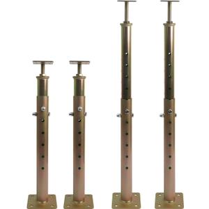 4 Pack House Floor Jacks for Leveling,19.5"-34.5" Height Range Adjustable House Floor Jacks, Telescoping Jack for Temporary Support, Galvanized